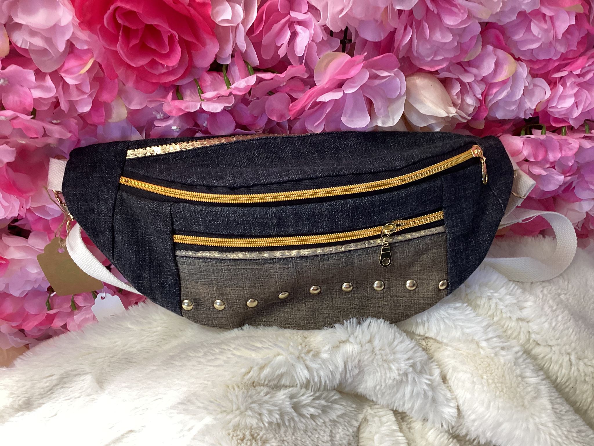 Gold Stripe Bags