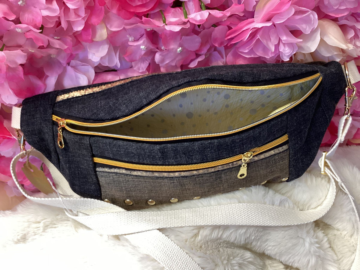 Gold Stripe Bags
